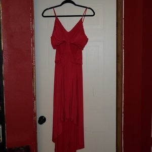 Sexy Red XL hi-lo dress w/ cutout front